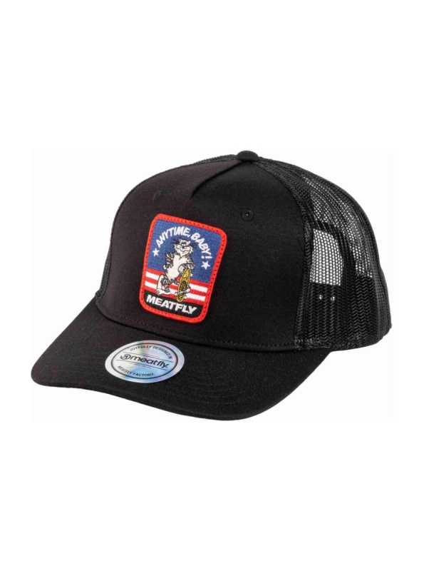 Meatfly kšiltovka Corey Trucker Black Tomcat | Černá | Velikost One Size
