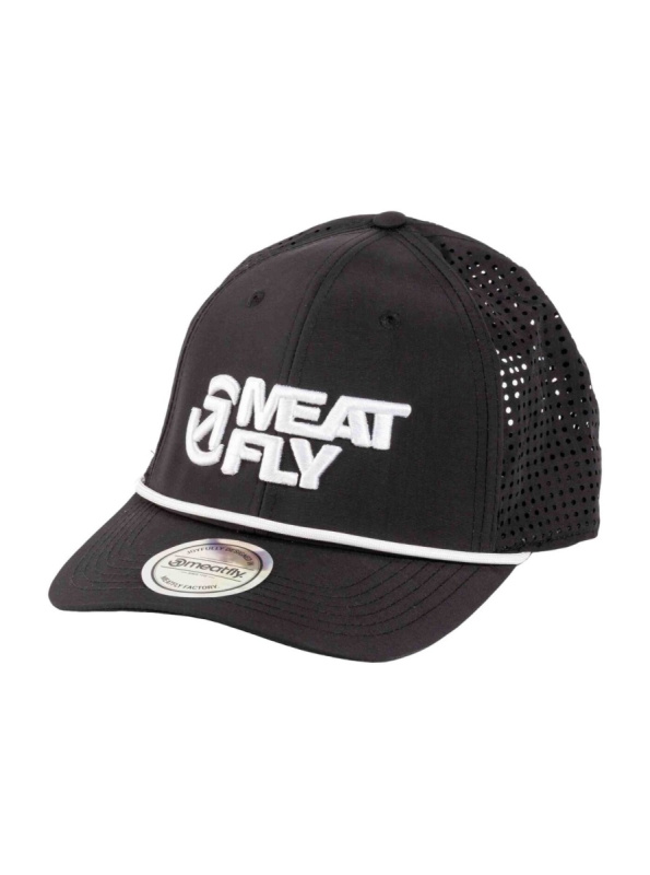 Meatfly kšiltovka Perfor Cap Black / White Revital | Černá | Velikost One Size