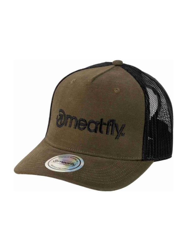 Meatfly kšiltovka Shaun Trucker Army / Black Logo | Černá | Velikost One Size