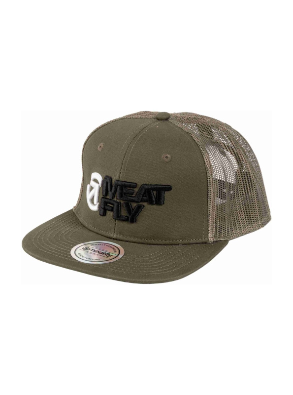 Meatfly kšiltovka Mateo Trucker Olive / Black Revital | Černá | Velikost One Size