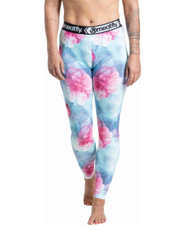 Meatfly dámské termo kalhoty Taro Pink Flowers | Růžová | Velikost XS