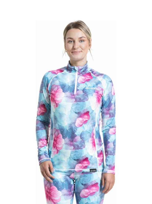 Meatfly dámské termo tričko Esme Pink Flowers | Růžová | Velikost L