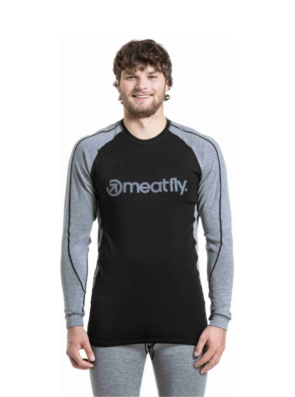 Meatfly pánské merino tričko Carl Charcoal Heather | Šedá | Velikost XL