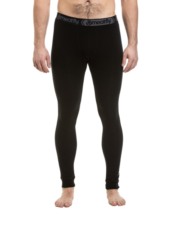 Meatfly pánské merino kalhoty Lucas Black | Černá | Velikost XXL