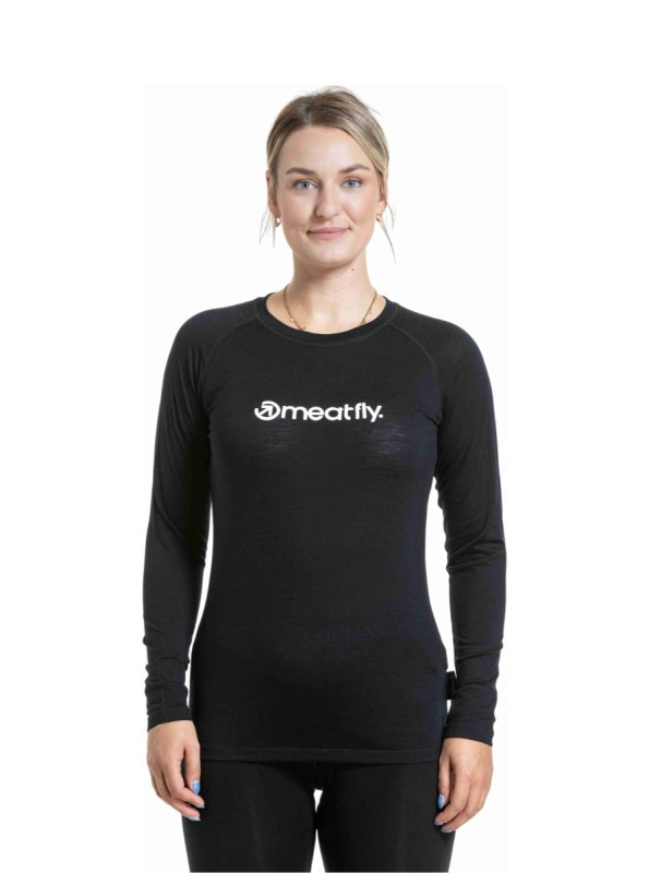 Meatfly dámské merino tričko Lacey Black | Černá | Velikost M
