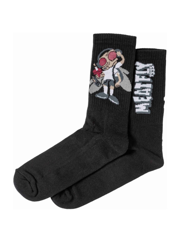 Meatfly ponožky Fly Black | Černá | Velikost M