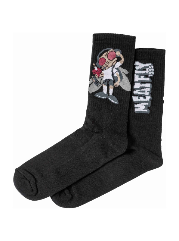 Meatfly ponožky Fly Black | Černá | Velikost L