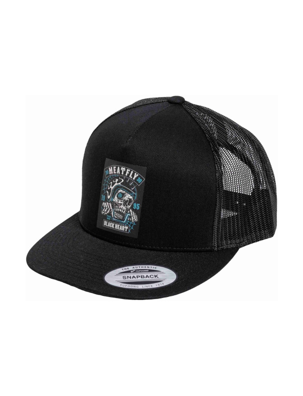 Meatfly kšiltovka Decadence Trucker Snapback Black | Černá | Velikost One Size