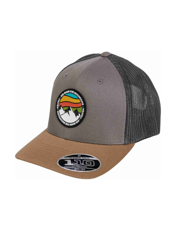 Meatfly kšiltovka MF View Trucker Red Mountain / Earth | Šedá | Velikost One Size
