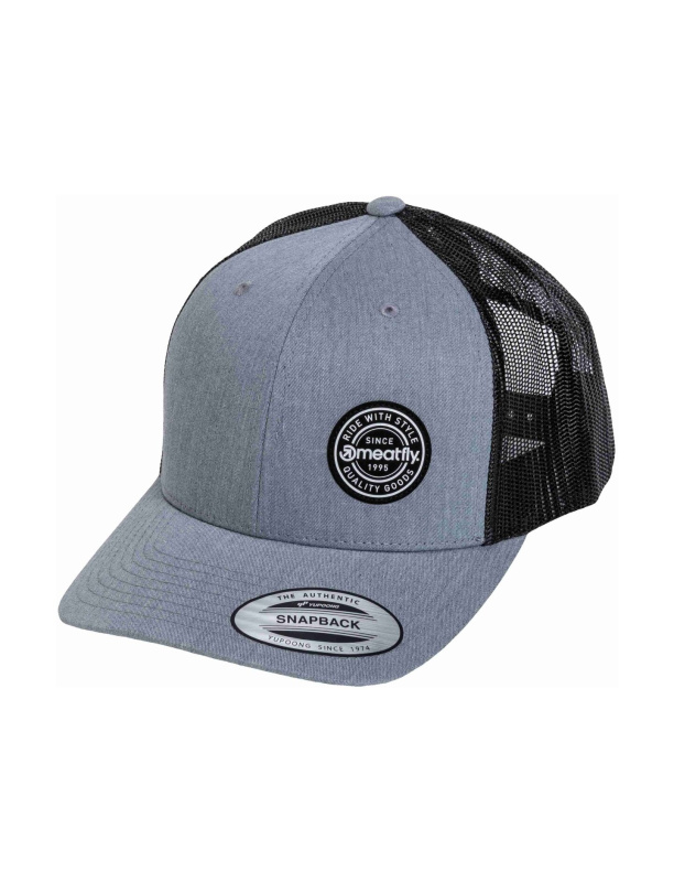 Meatfly kšiltovka MF View Trucker White Round / Heather | Černá | Velikost One Size