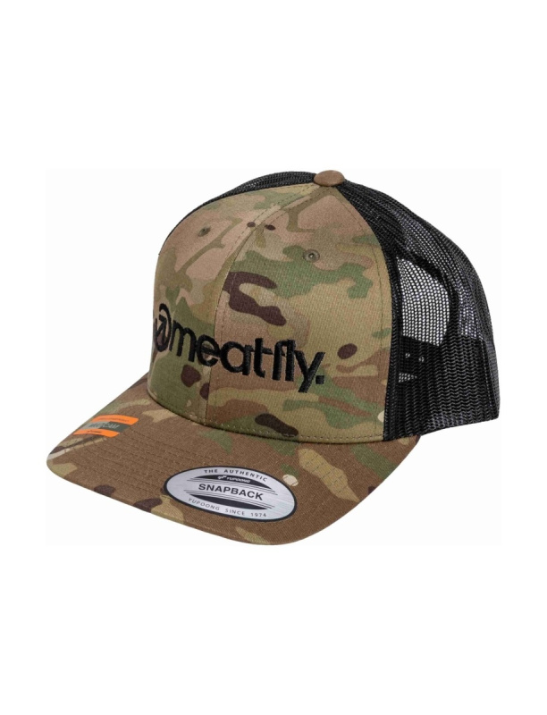 Meatfly kšiltovka MF Logo Trucker Black / Multicam | Černá | Velikost One Size