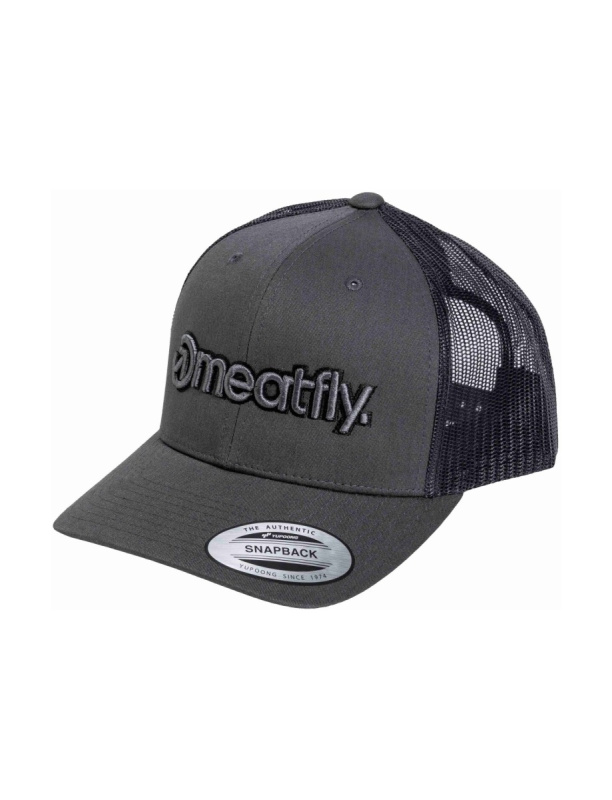 Meatfly kšiltovka MF Logo Trucker Black / Grey / Dark Grey | Černá | Velikost One Size