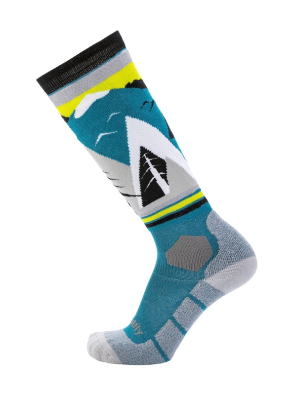 Meatfly sNB & SKI ponožky Leeway Hb Blue Mountains | Modrá | Velikost L