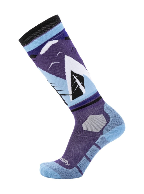 Meatfly sNB & SKI ponožky Leeway Purple Mountains | Fialová | Velikost L
