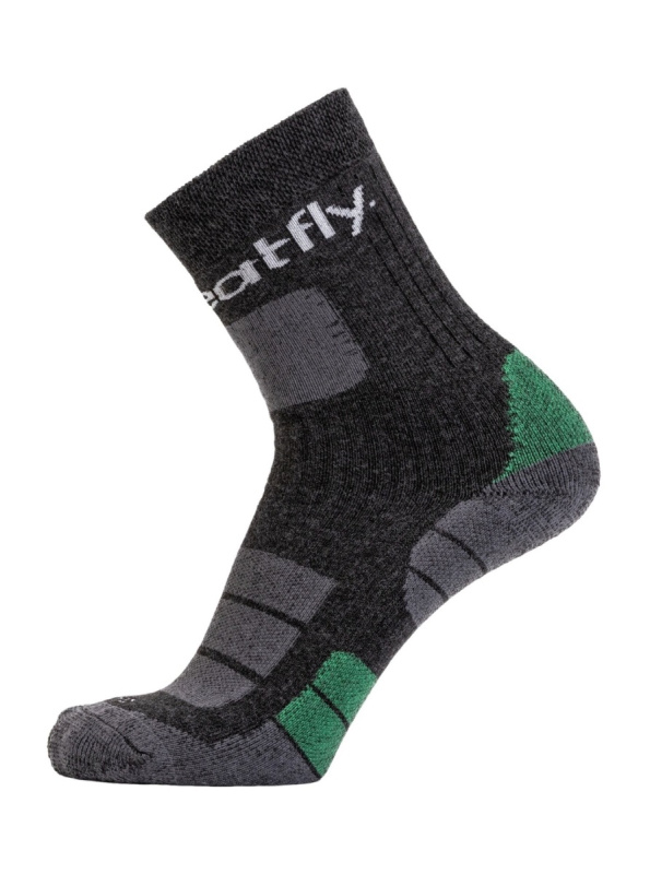Meatfly outdoorové ponožky Premium Neon Green | Šedá | Velikost S
