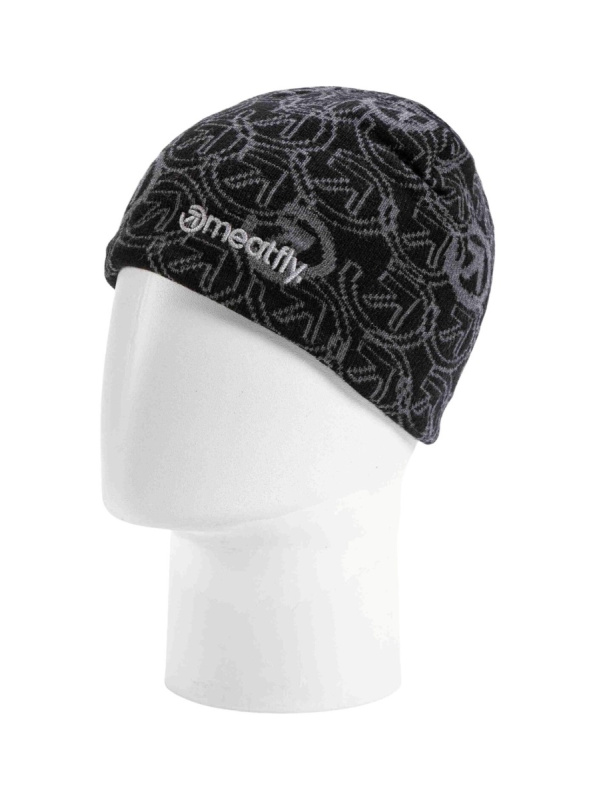 Meatfly kulich Mike Black / Grey Dark | Černá | Velikost One Size