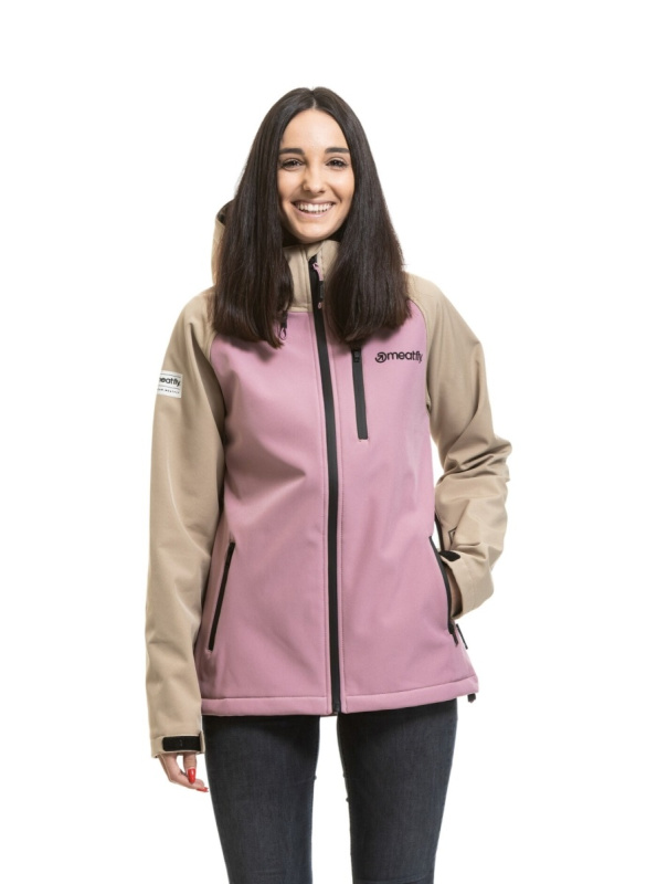 Meatfly dámská softshell bunda Zaja Safari / Rose | Písková | Velikost M