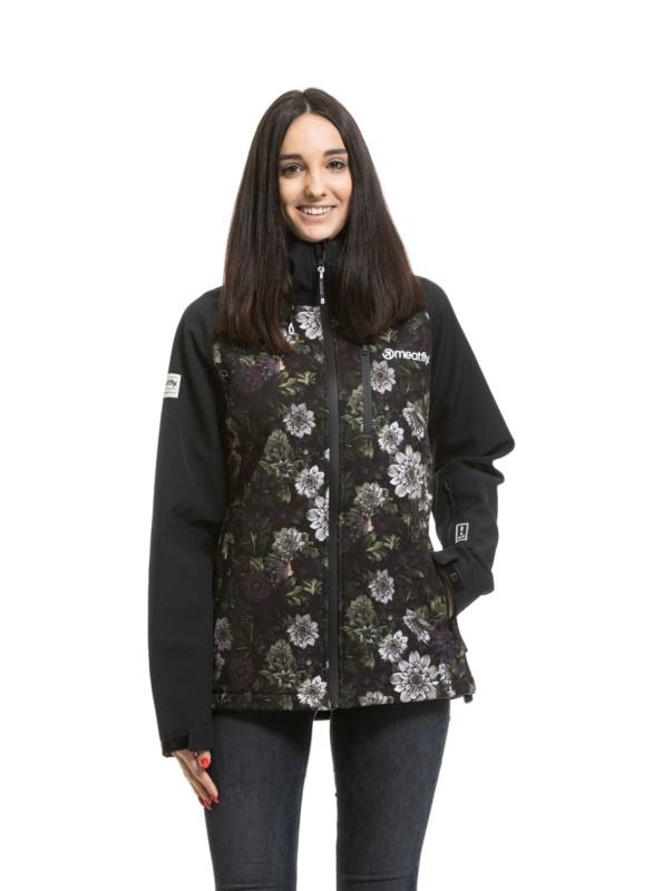 Meatfly dámská softshell bunda Zaja Black / Straws | Černá | Velikost L