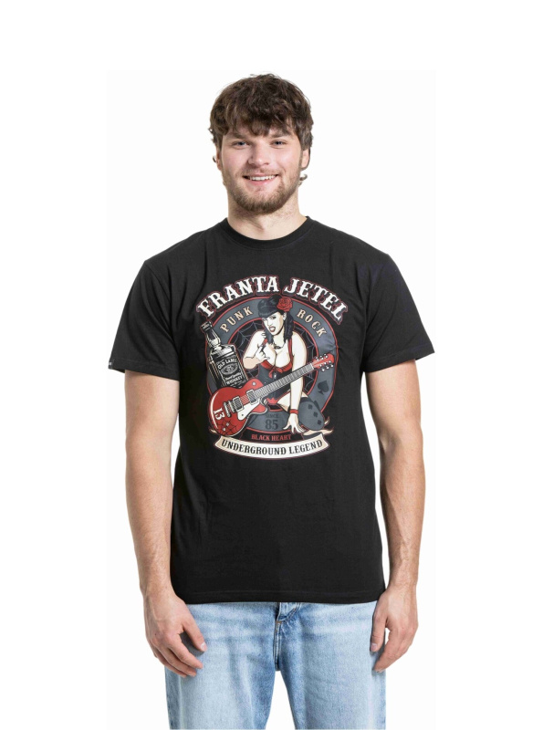 Meatfly pánské tričko Franta Jetel Black | Černá | Velikost L