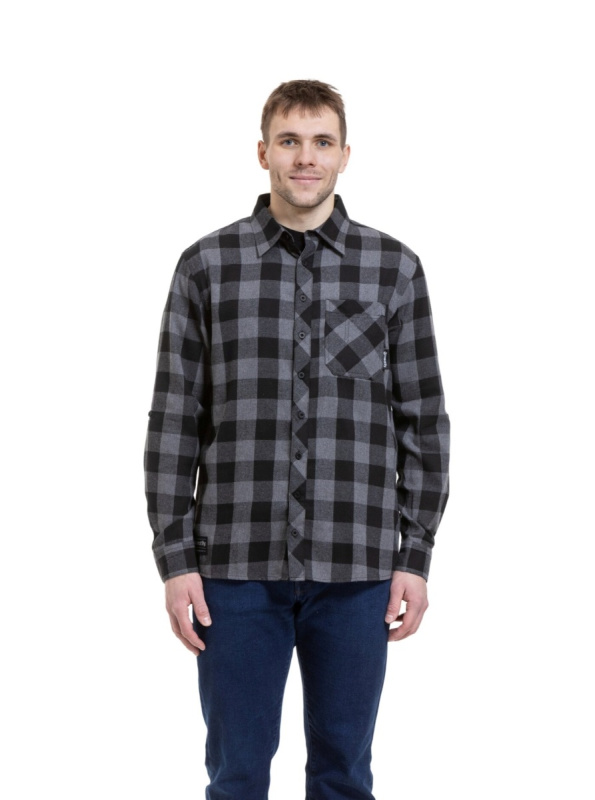 Meatfly pánská košile Kurt Black / Gray | Černá | Velikost XXL