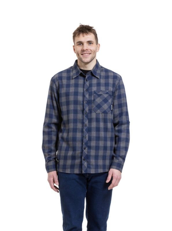 Meatfly pánská košile Kurt Blue / Gray | Šedá | Velikost XL