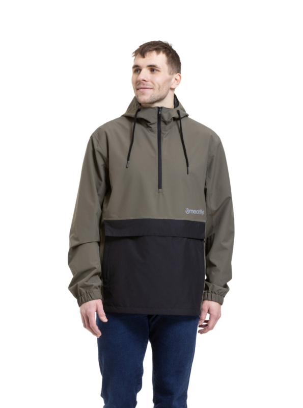 Meatfly pánská street bunda Henry Dark Olive / Black | Černá | Velikost M