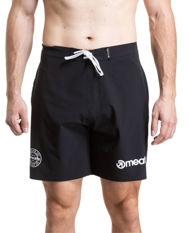 Meatfly pánské plavky Ernie Boardshorts 19" Black | Černá | Velikost XXL