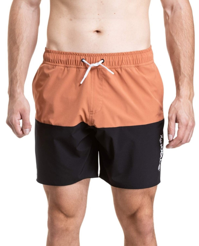Meatfly pánské plavky Keith Boardshorts 17" Sienna / Black | Černá | Velikost XXL
