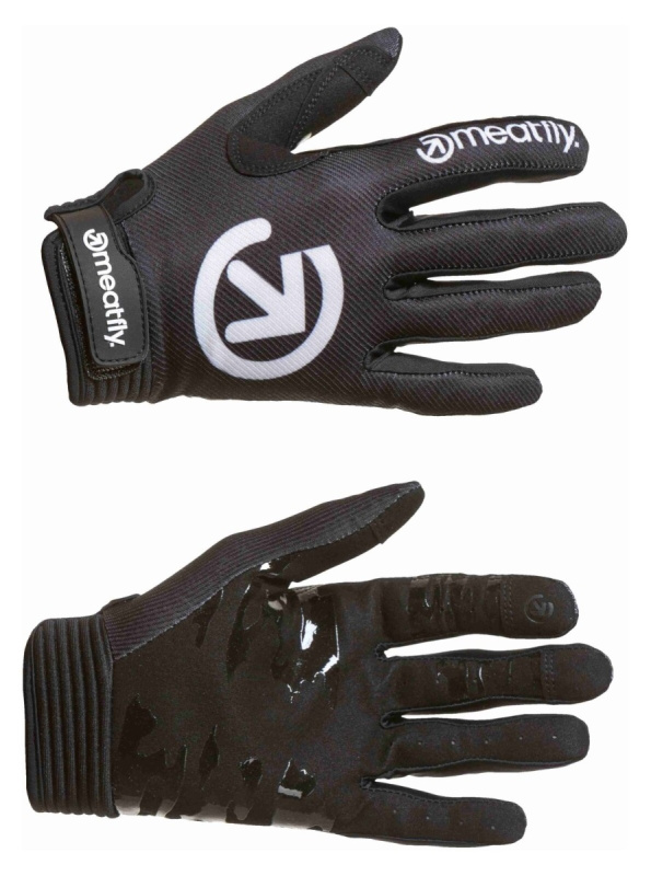Meatfly bike rukavice Handler Black / White | Černá | Velikost L