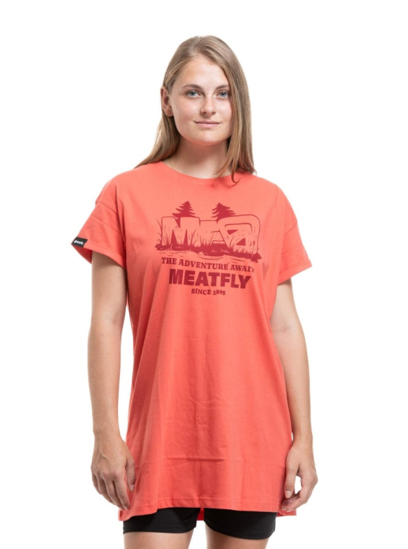 Dámské šaty meatfly senna korálová xl