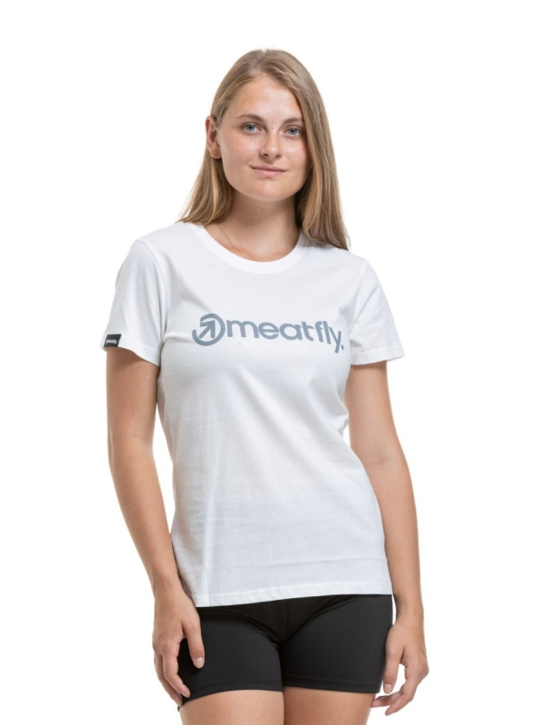 Dámské tričko meatfly mf logo bílá/šedá xs