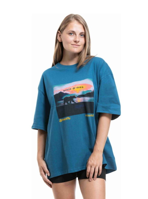 Unisex tričko meatfly alaska tyrkysová l/xl