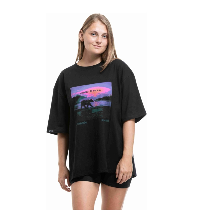 Unisex tričko meatfly alaska černá s/m