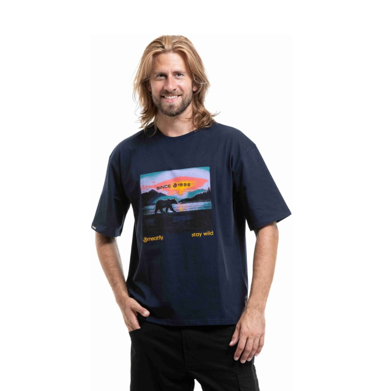 Unisex tričko meatfly alaska tmavě modrá l/xl