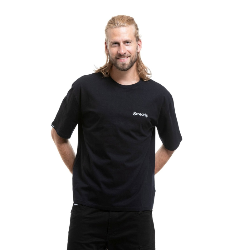 Unisex tričko meatfly mounti černá s/m