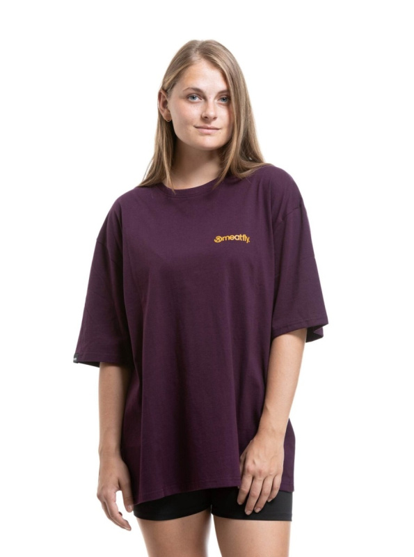 Unisex tričko meatfly mounti vínová s/m