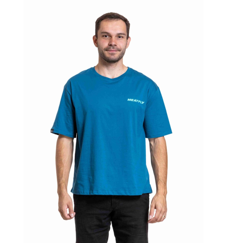 Unisex tričko meatfly t-cat tyrkysová s/m