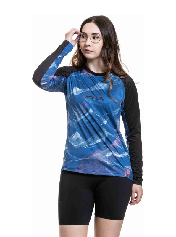 Meatfly dámský bike dres Leah Northern Lights / Black | Černá | Velikost L