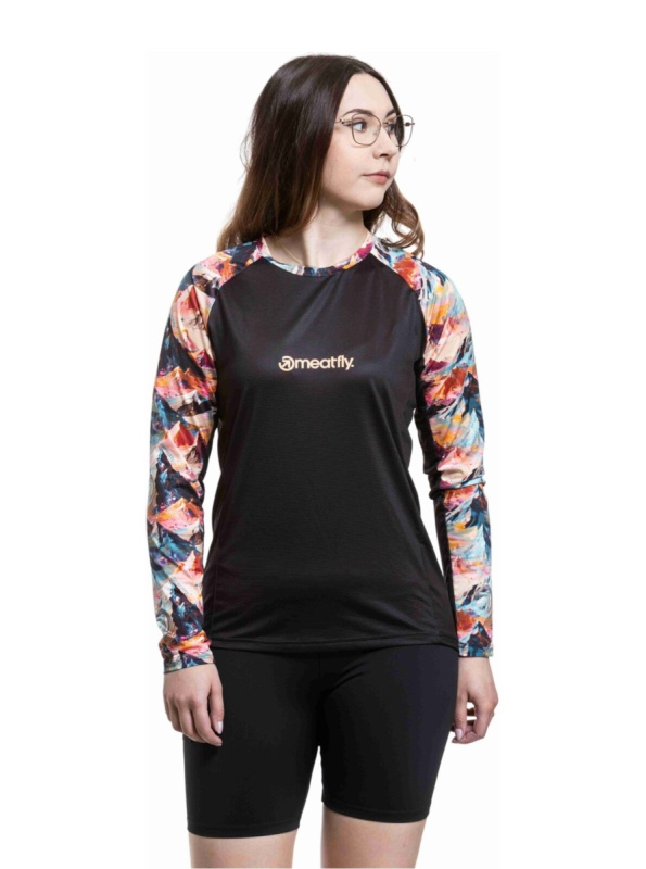 Meatfly dámský bike dres Leah Color Mountains / Black | Černá | Velikost M