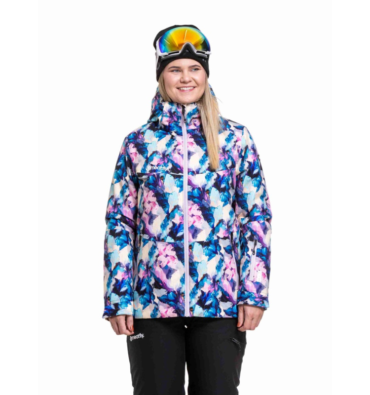 Dámská snb & ski bunda meatfly kirsten modrá/bílá/růžová m