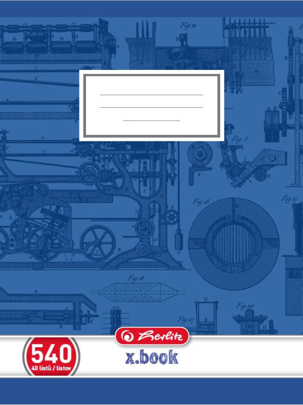 Školní sešit Herlitz 540 A5/40 listů čistý
