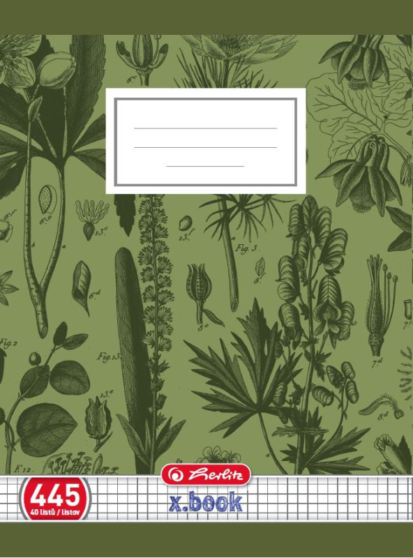 Školní sešit Herlitz 445 A4/40 listů, čtvereček
