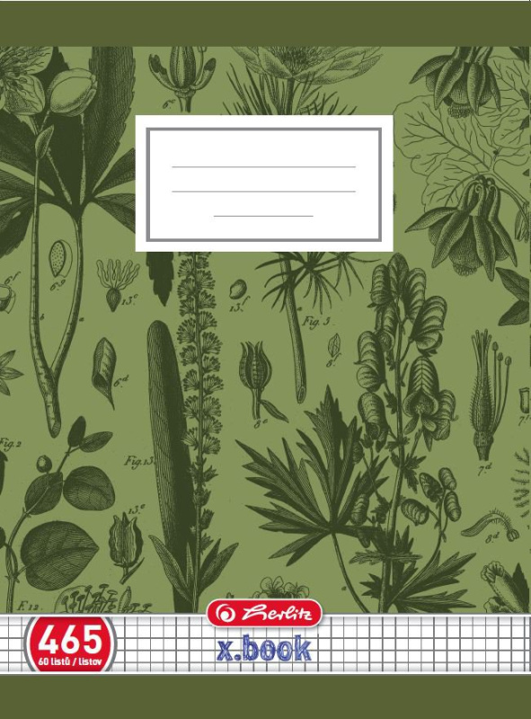 Školní sešit Herlitz 465 A4/60 listů, čtvereček