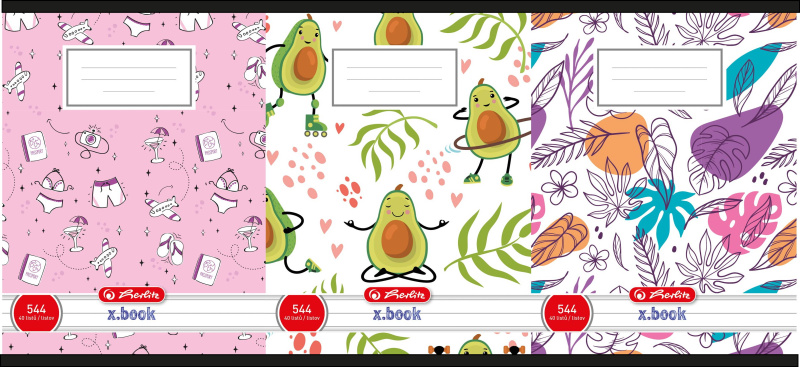 Školní sešit Herlitz 544 A5/40 listů linka - MIX 1