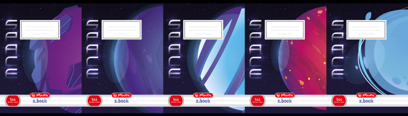 Školní sešit Herlitz 544 A5/40 listů linka - MIX 2