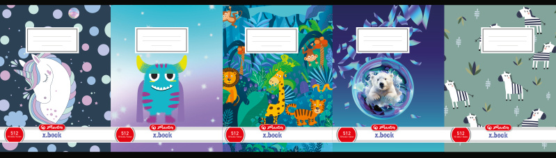 Sešit školní 512 Herlitz - Wild Animals - mix motivů