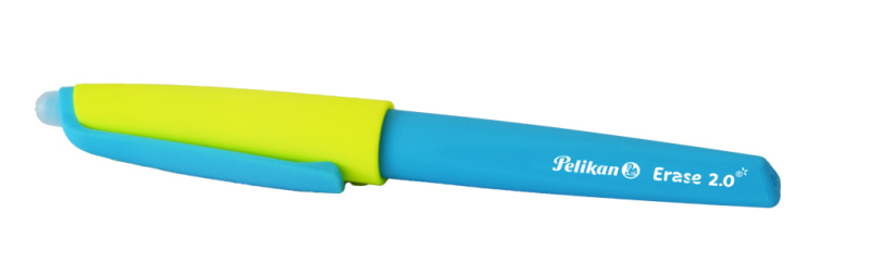 Pelikan Gumovací pero ergonomické, 0,7 mm, neonově modré, 1 ks + 2 náplně