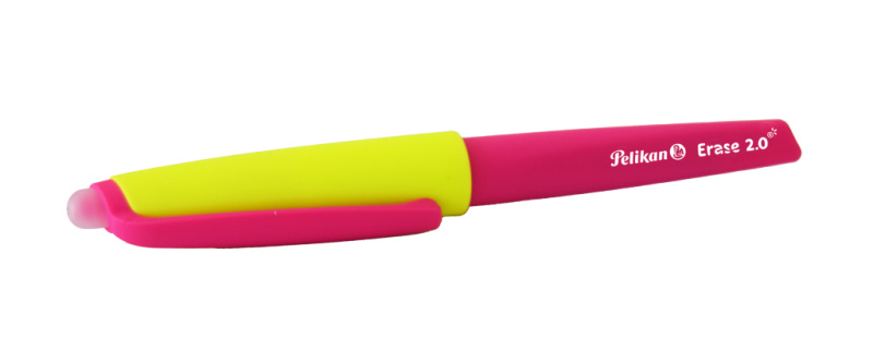 Pelikan Gumovací pero ergonomické, 0,7 mm, neonově růžové, 1 ks + 2 náplně