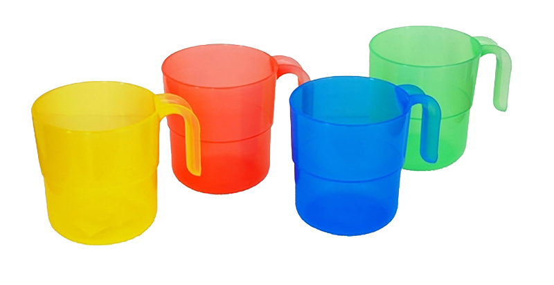 Stohovatelný plastový hrnek 0,33 l – mix barev