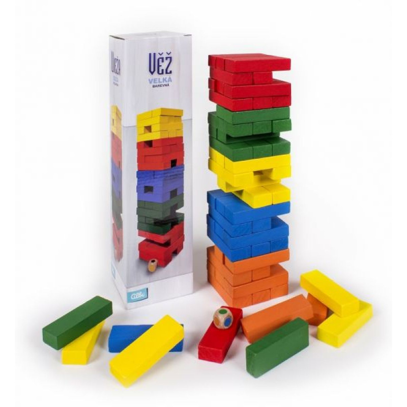 Barevná věž s kostkou